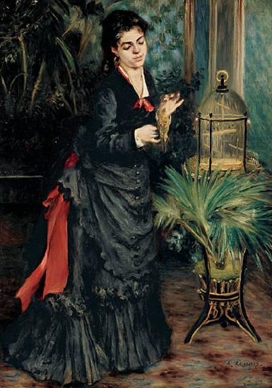 Woman with a Parrot, Pierre Auguste Renoir